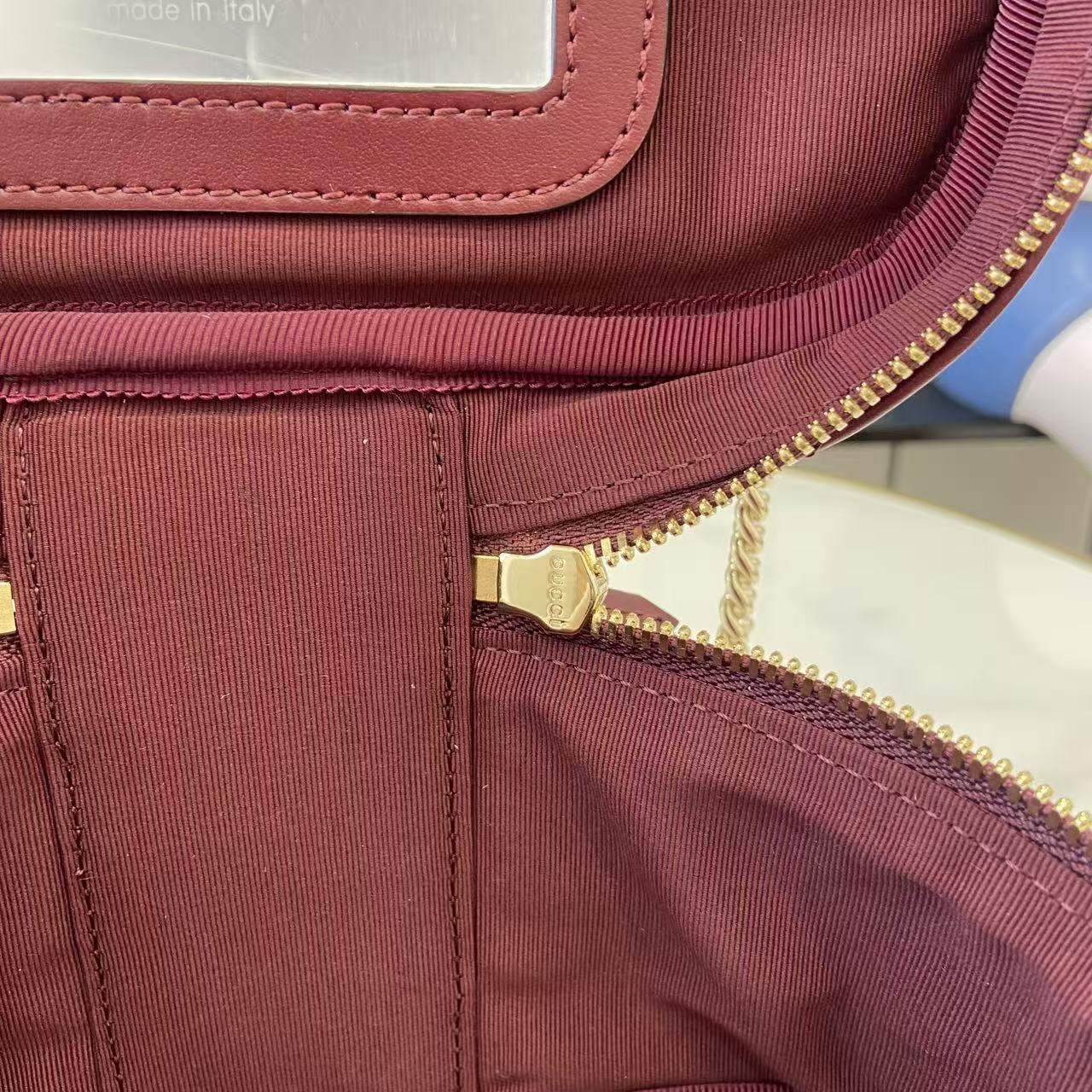 Gucci 25 Marmont Vanity Bag Rosso Ancora Red Cowhide 294900