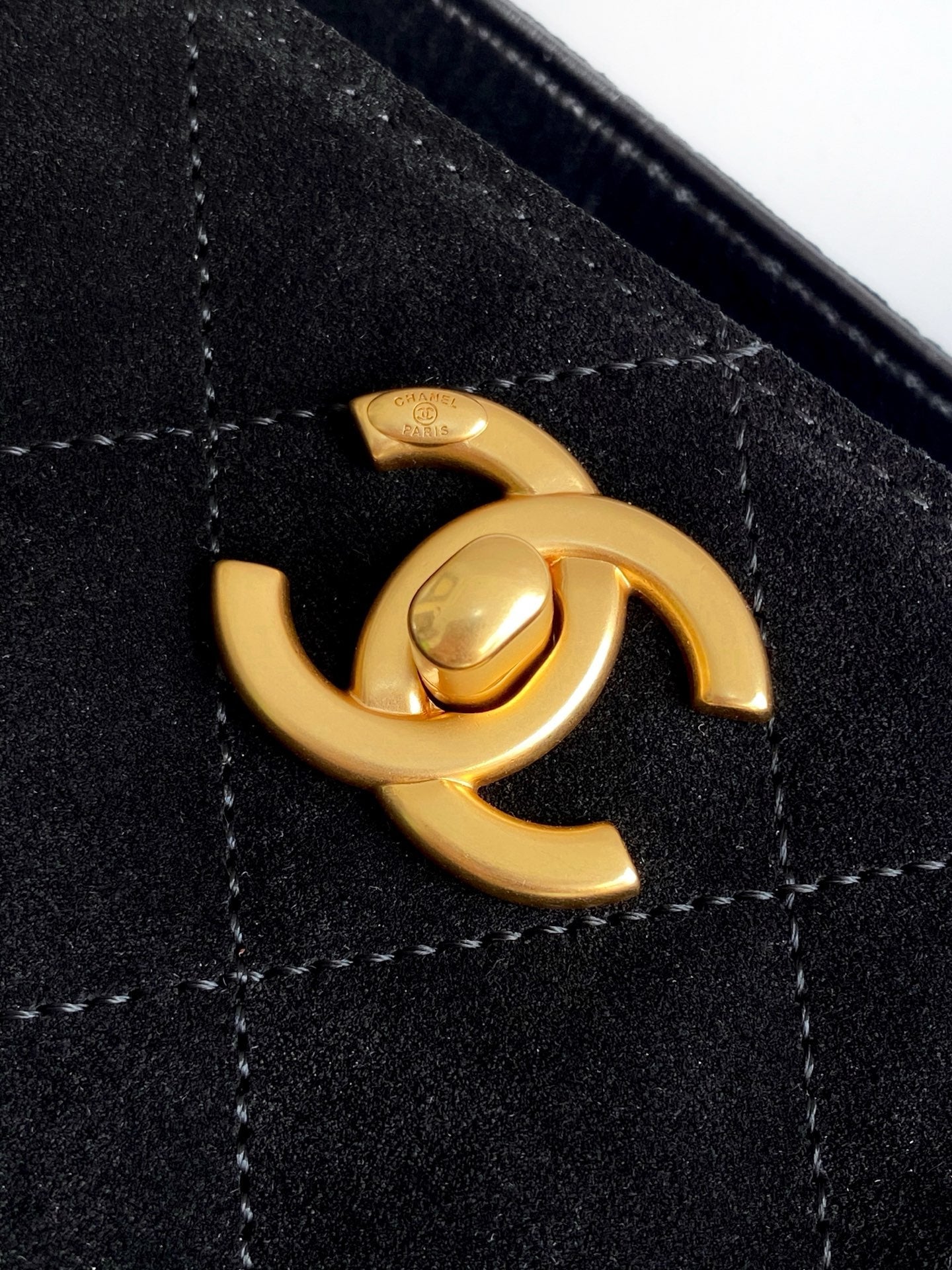 CC Large Tote 39 Light Beige Canvas Pearl Logo