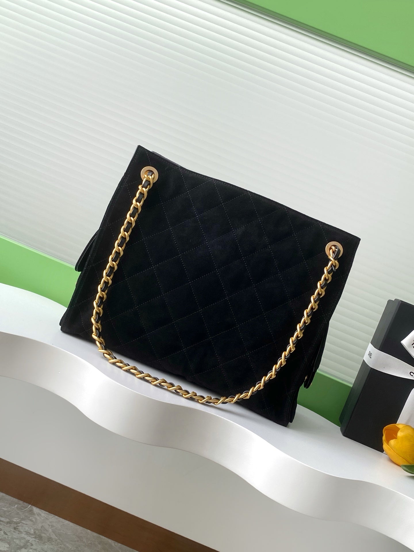 CC Large Tote 39 Light Beige Canvas Pearl Logo