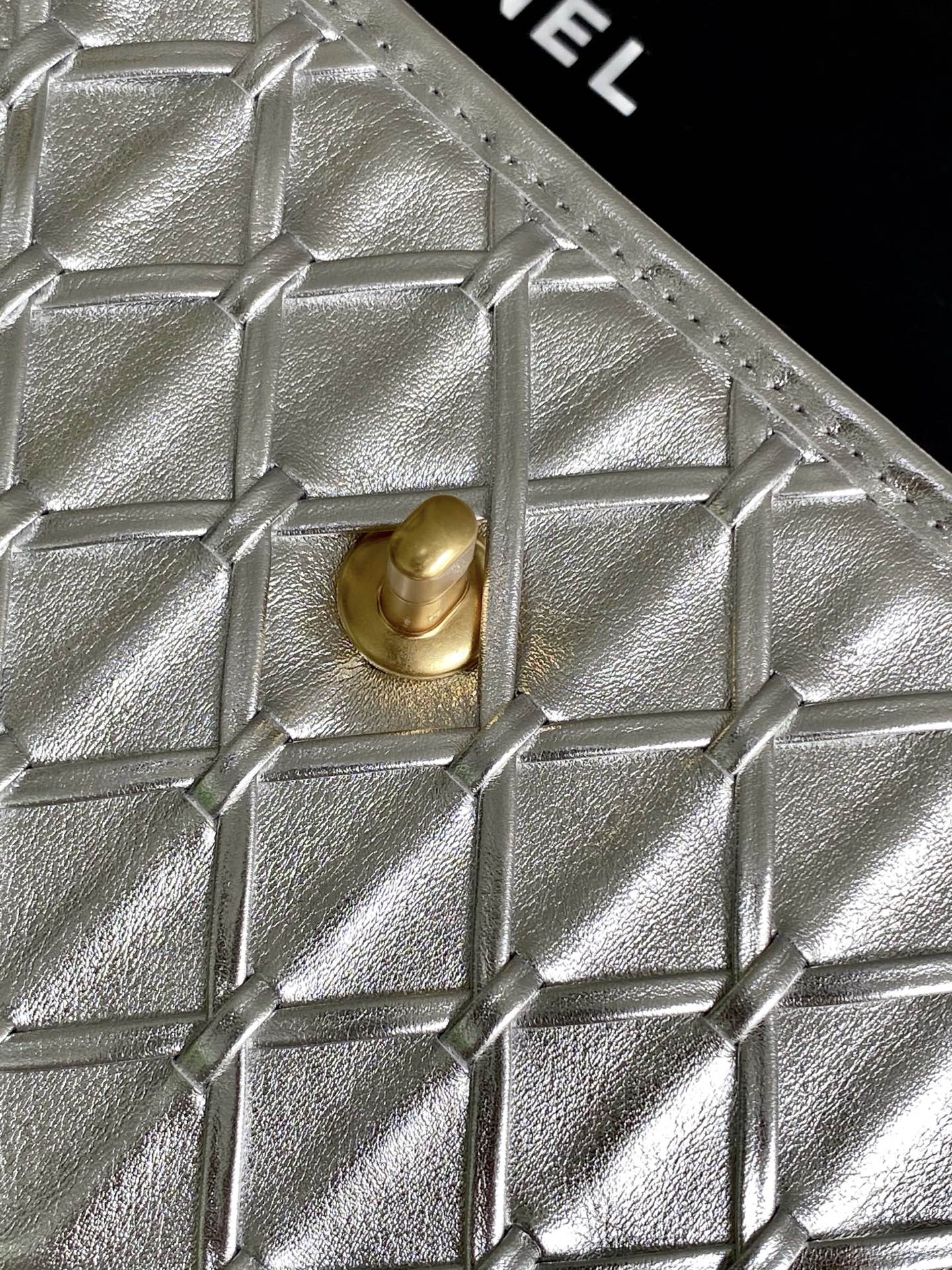 CC Large Tote 39 Light Beige Canvas Pearl Logo