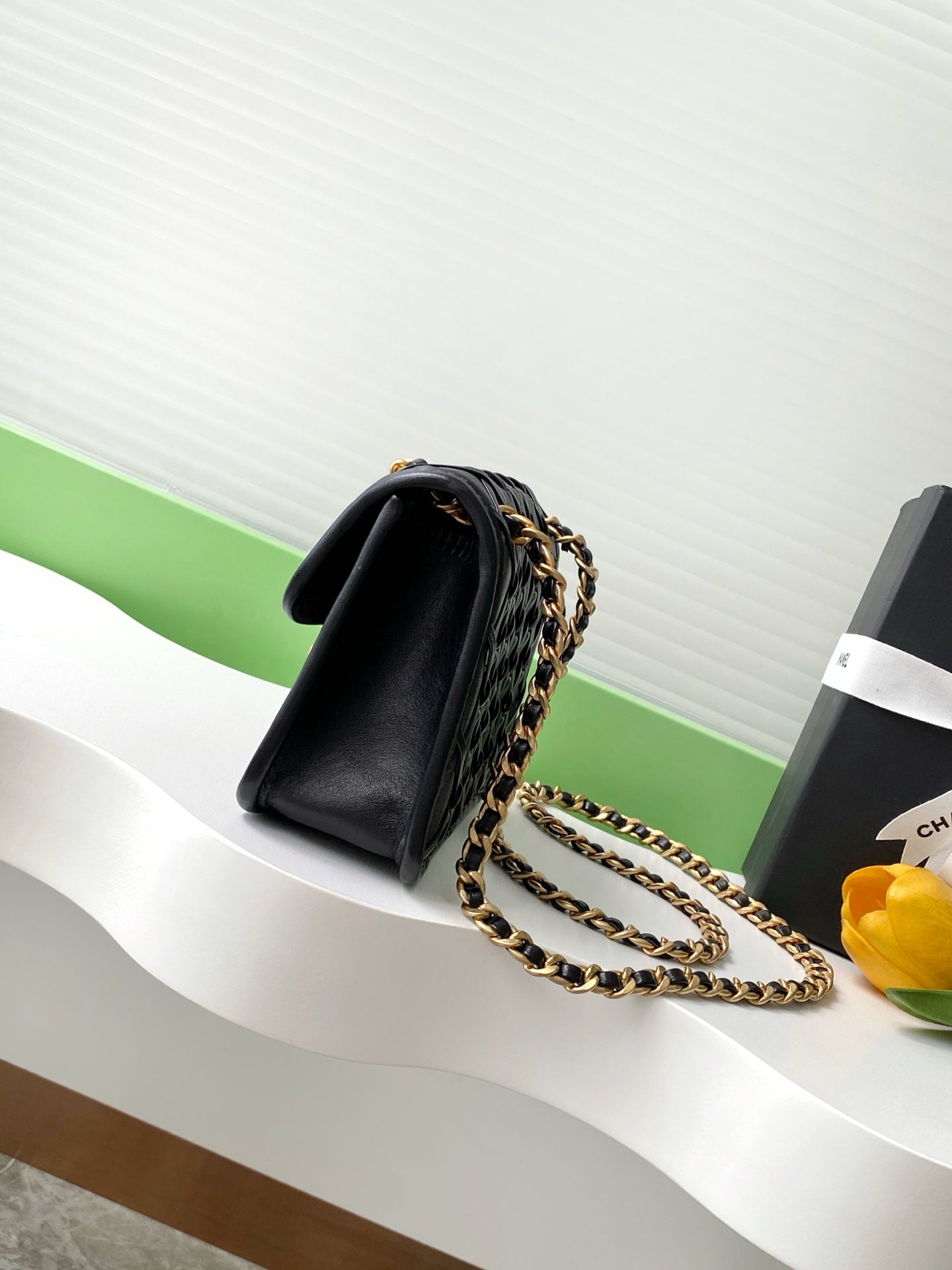 CC Large Tote 39 Light Beige Canvas Pearl Logo