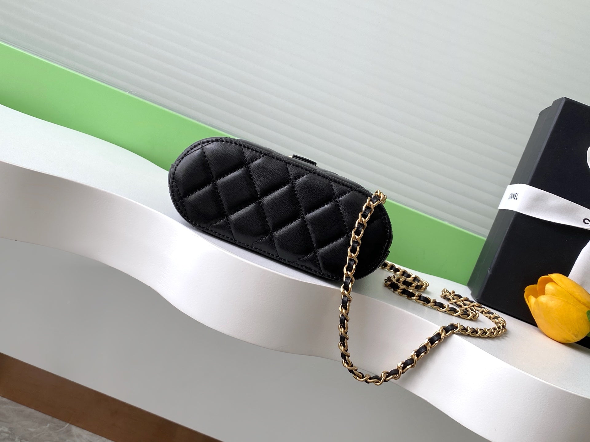 CC Large Tote 39 Light Beige Canvas Pearl Logo