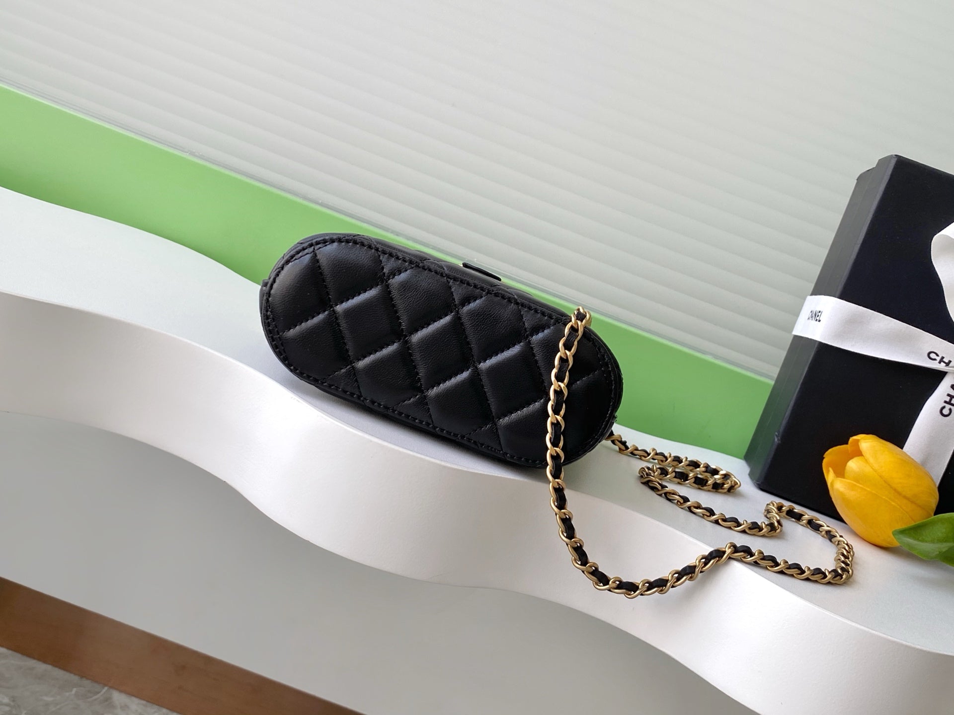 CC Large Tote 39 Light Beige Canvas Pearl Logo