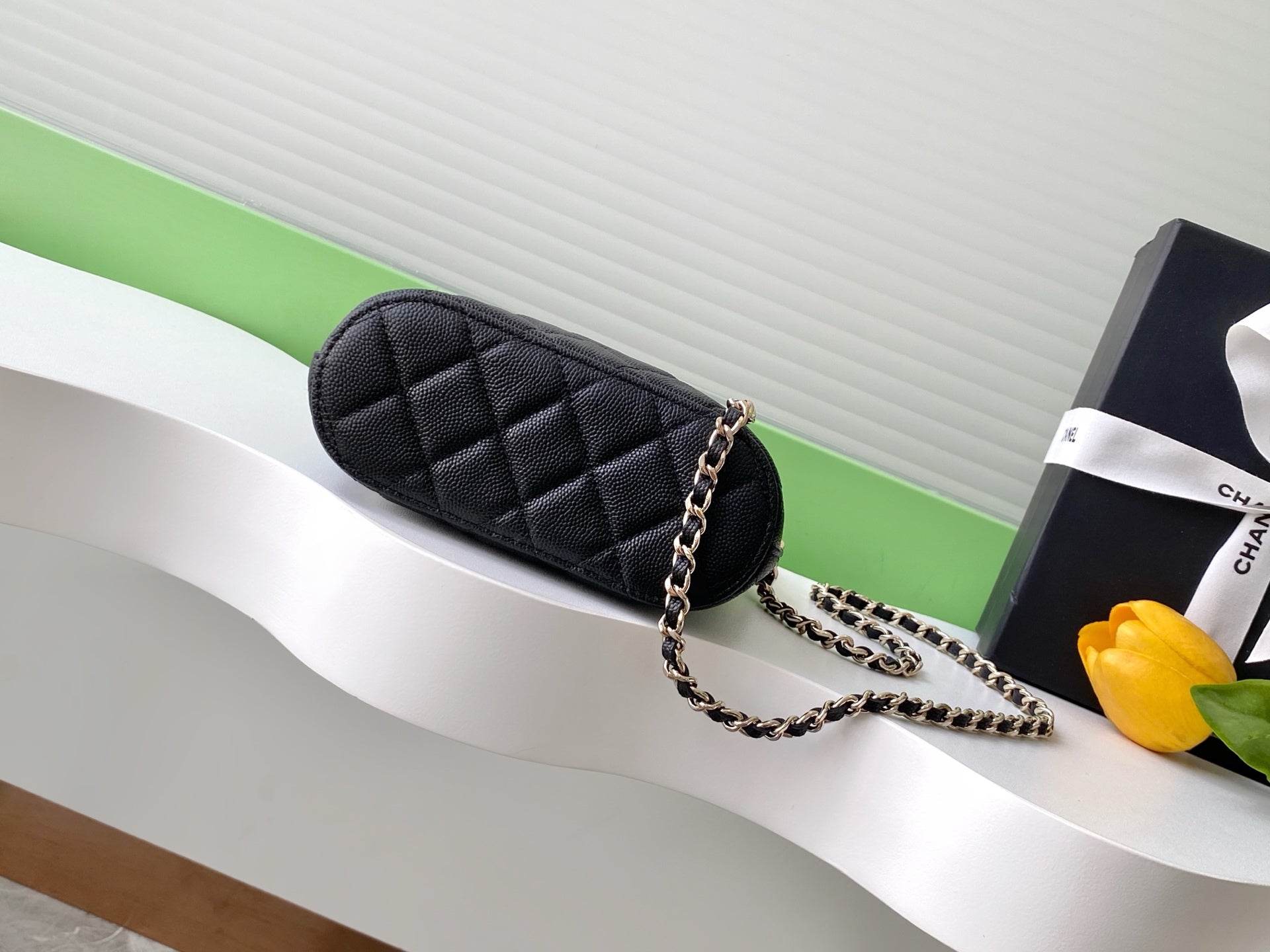 CC Large Tote 39 Light Beige Canvas Pearl Logo