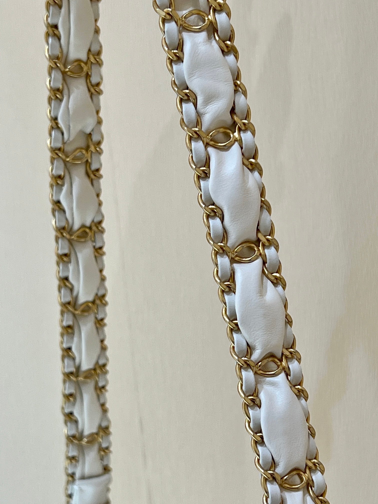 CC Large Tote 39 Light Beige Canvas Pearl Logo