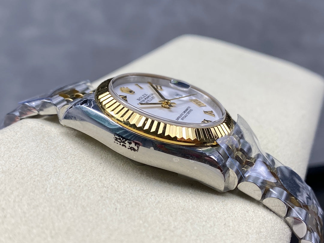 Datejust 31mm Yellow Gold Steel White Dial