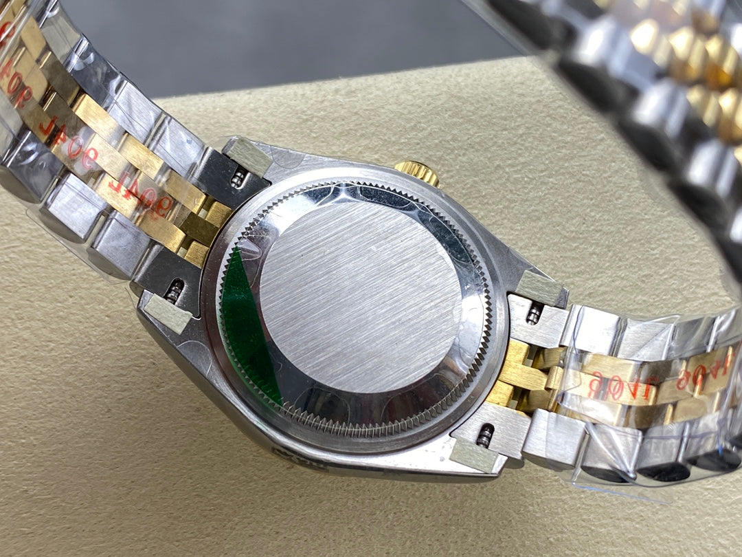 Datejust 31mm Yellow Gold Steel Diamond Bezel White Dial