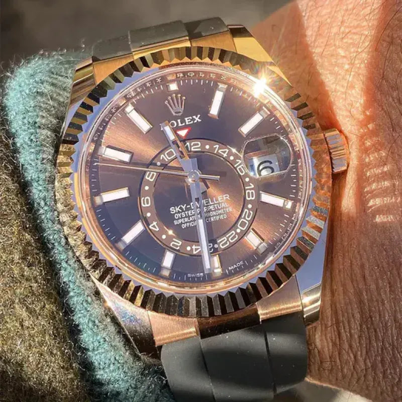 Rolex Sky-Dweller Oyster 42 mm Everose gold 326235-0005 New