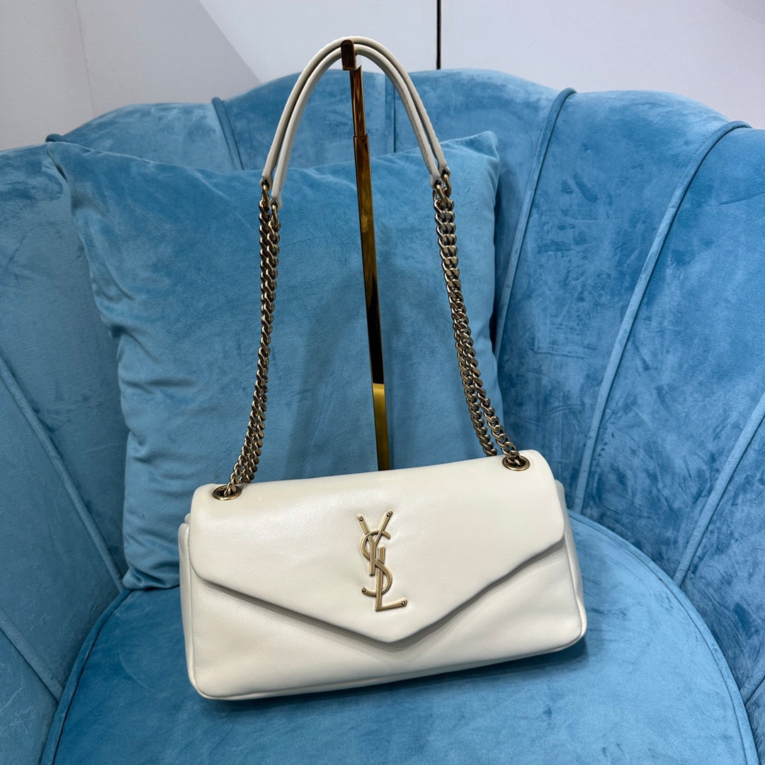 YSL CALYPSO IN PLUNGED LAMBSKIN