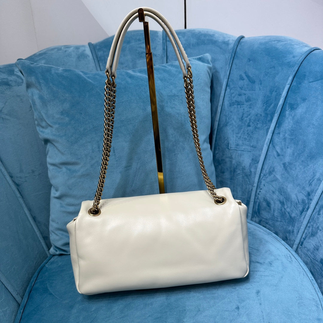 YSL CALYPSO IN PLUNGED LAMBSKIN