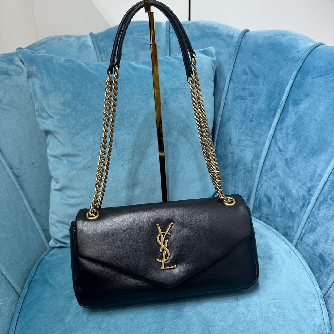 YSL CALYPSO IN PLUNGED LAMBSKIN