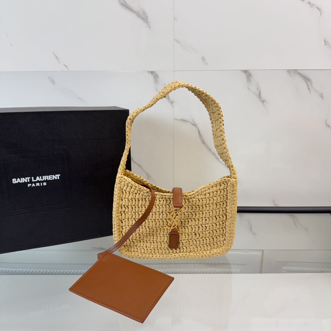 YSL LE5À7 Mini In Raffia
