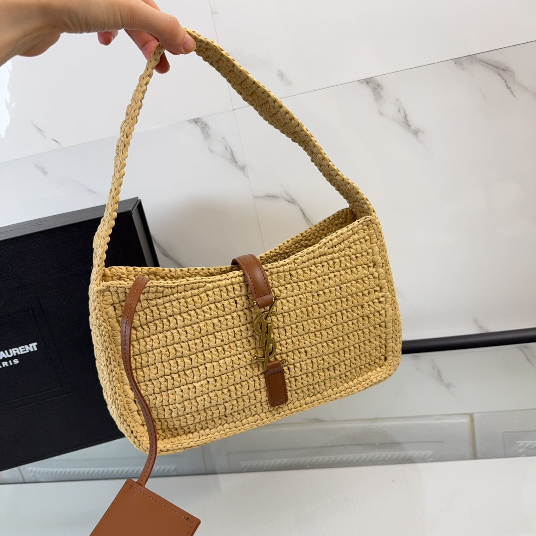 YSL LE5À7 In Raffia