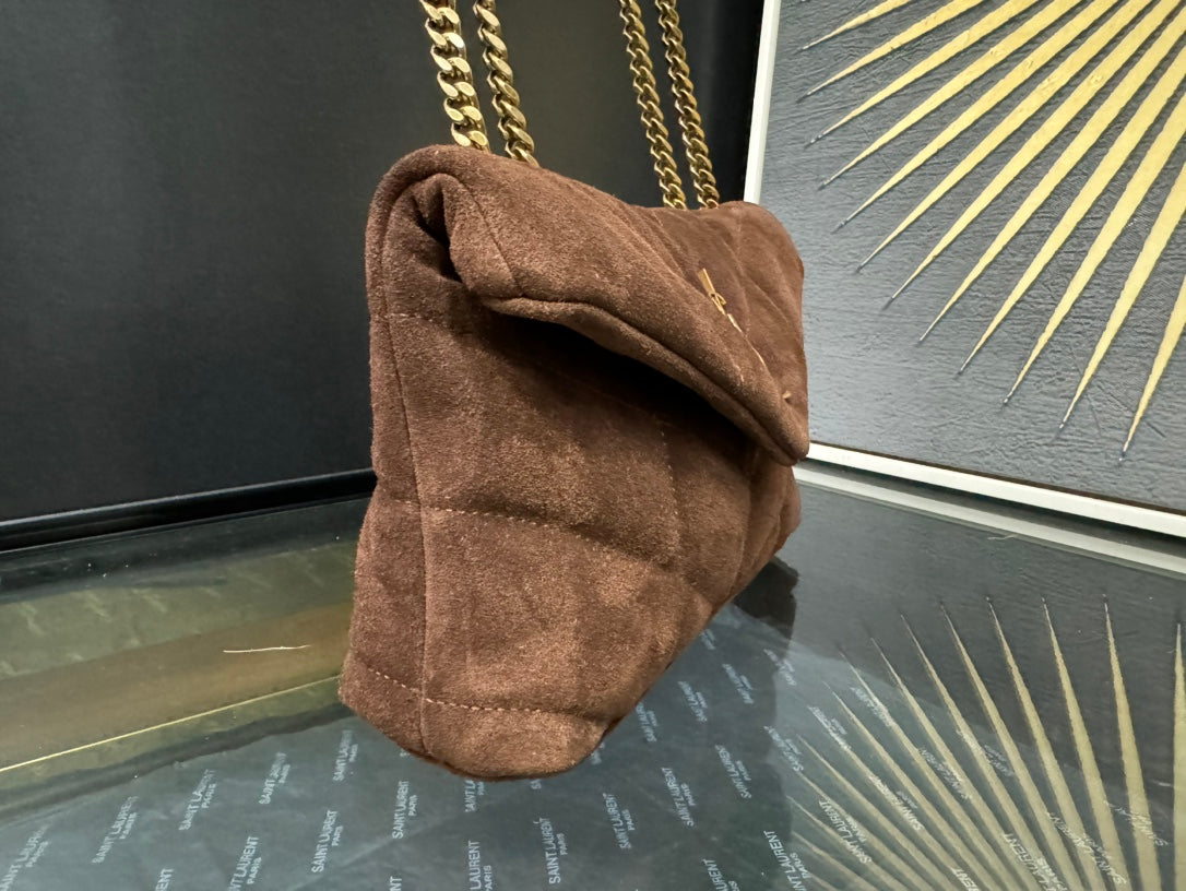 YSL Toy Puffer In Suede