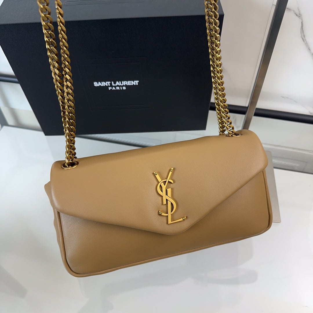 YSL Calypso Small In Plunged Lambskin