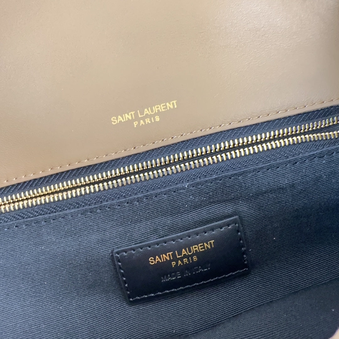 YSL Calypso Small In Plunged Lambskin
