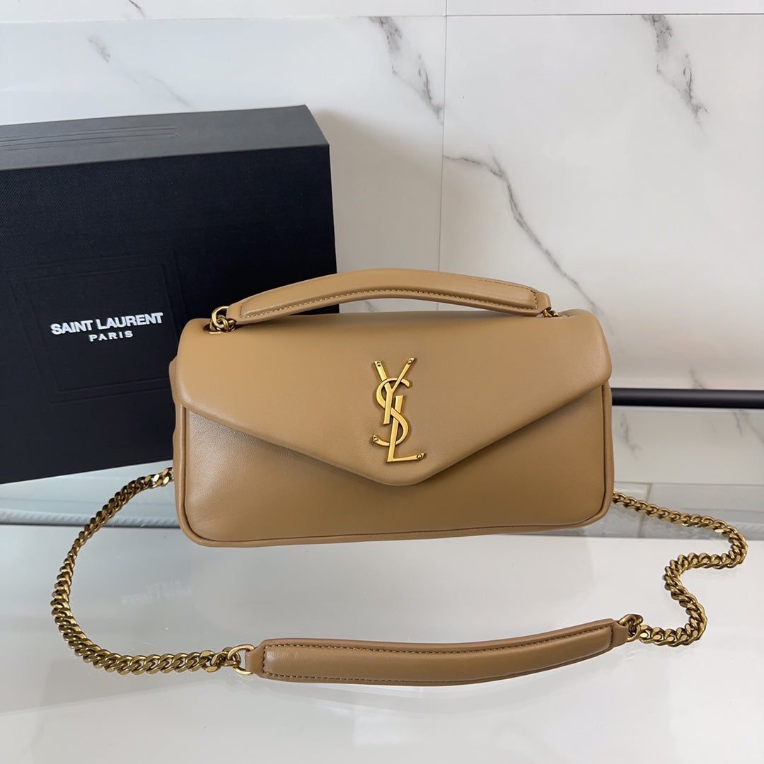 YSL Calypso Small In Plunged Lambskin