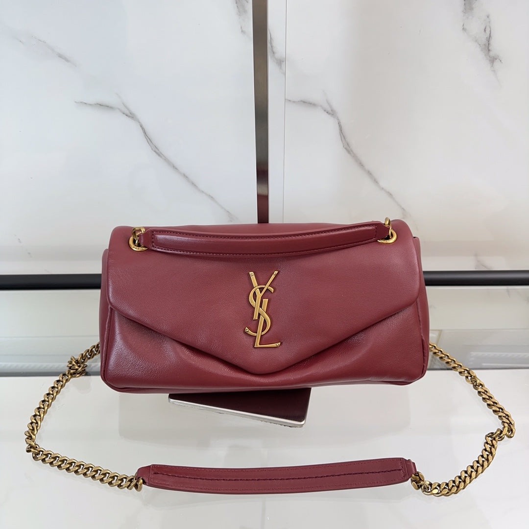 YSL Calypso Small In Plunged Lambskin