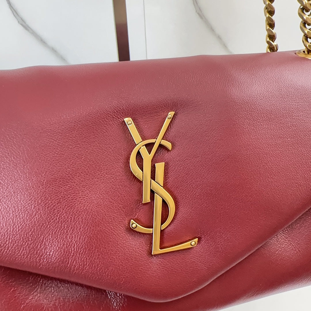 YSL Calypso Small In Plunged Lambskin