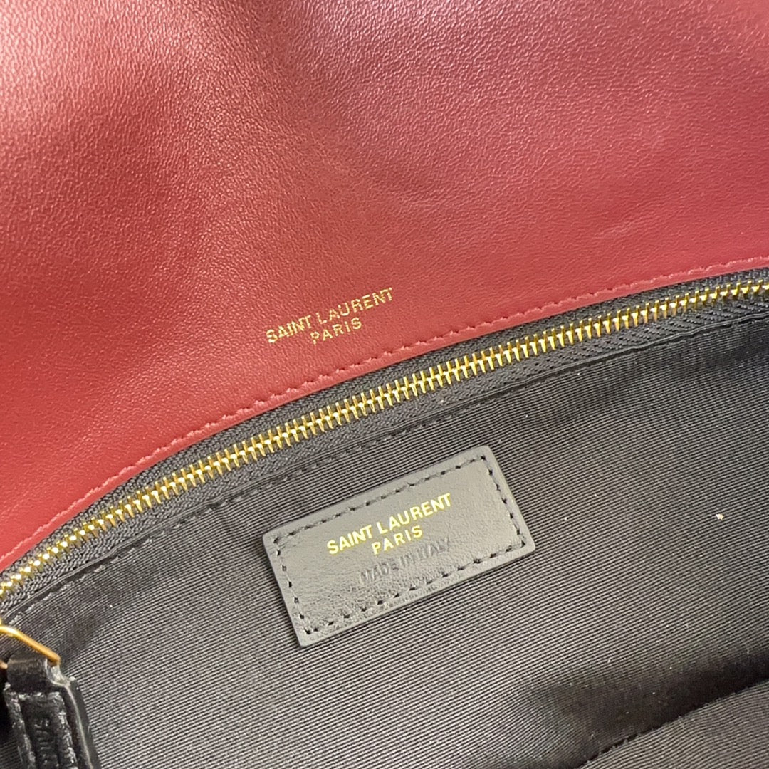 YSL Calypso Small In Plunged Lambskin