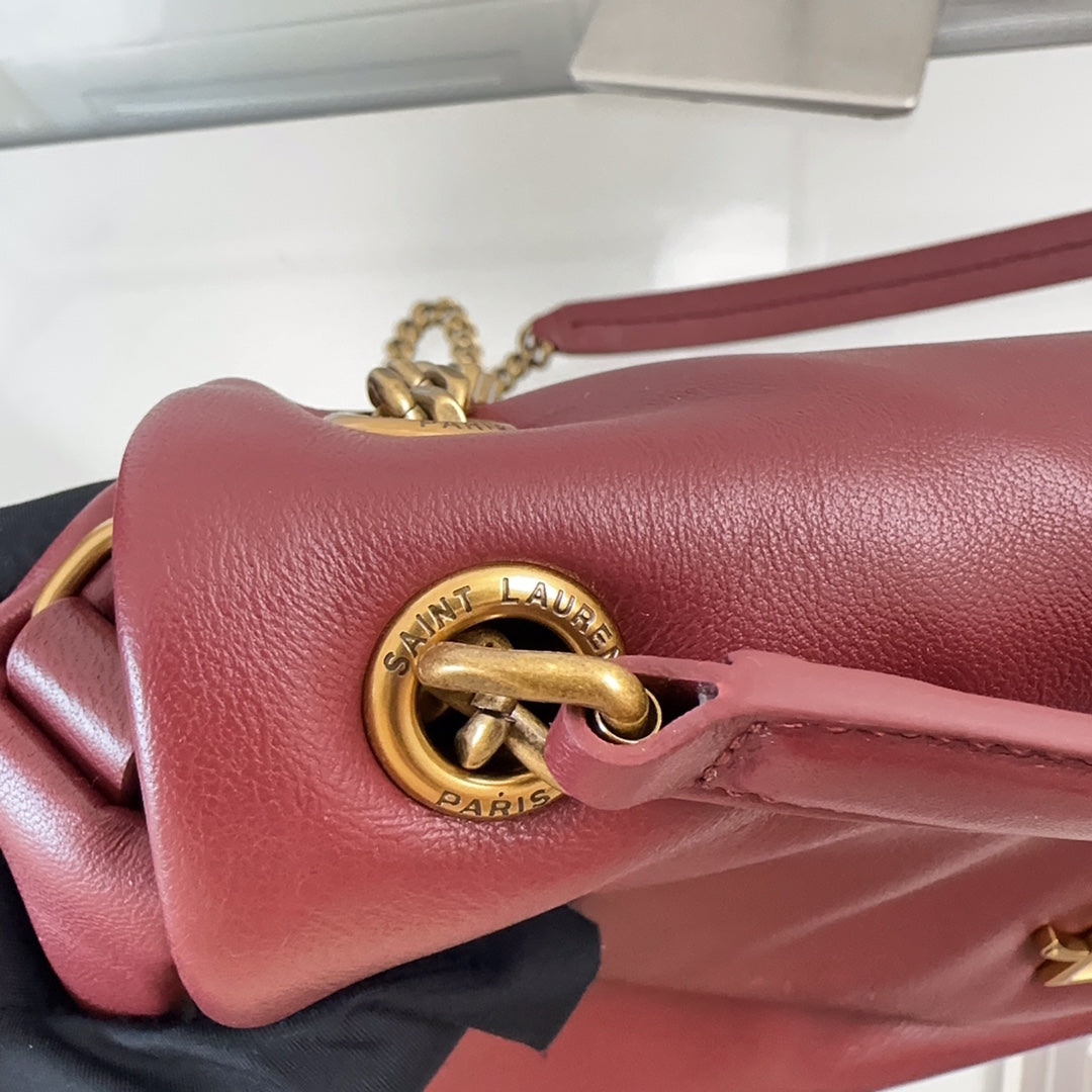 YSL Calypso Small In Plunged Lambskin