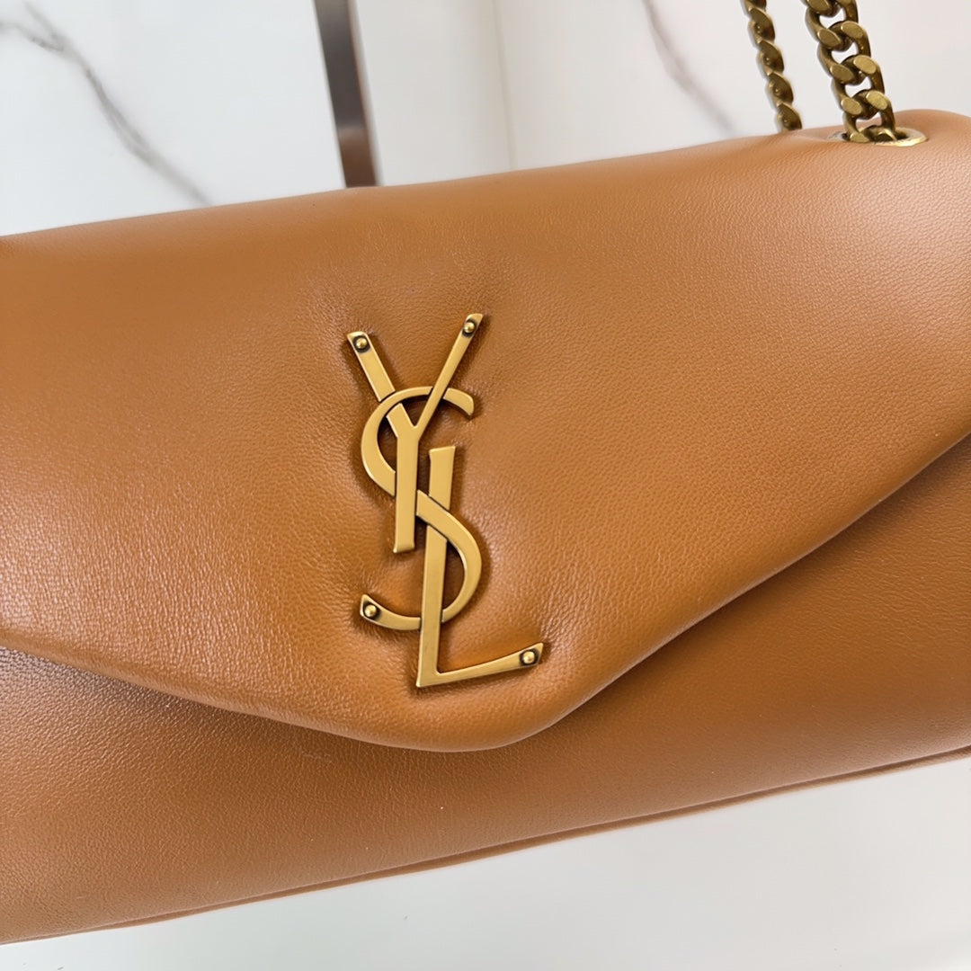 YSL Calypso Small In Plunged Lambskin