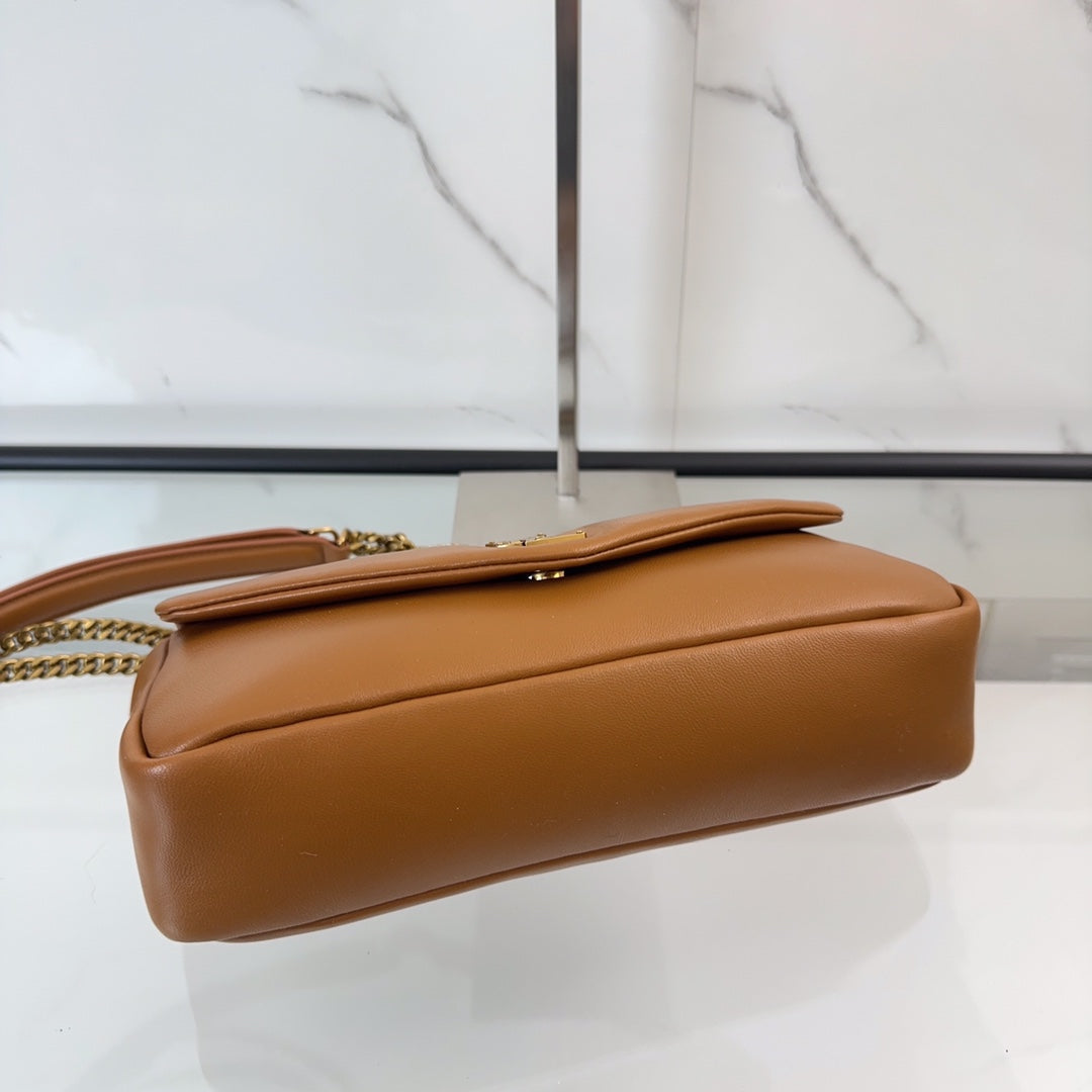 YSL Calypso Small In Plunged Lambskin