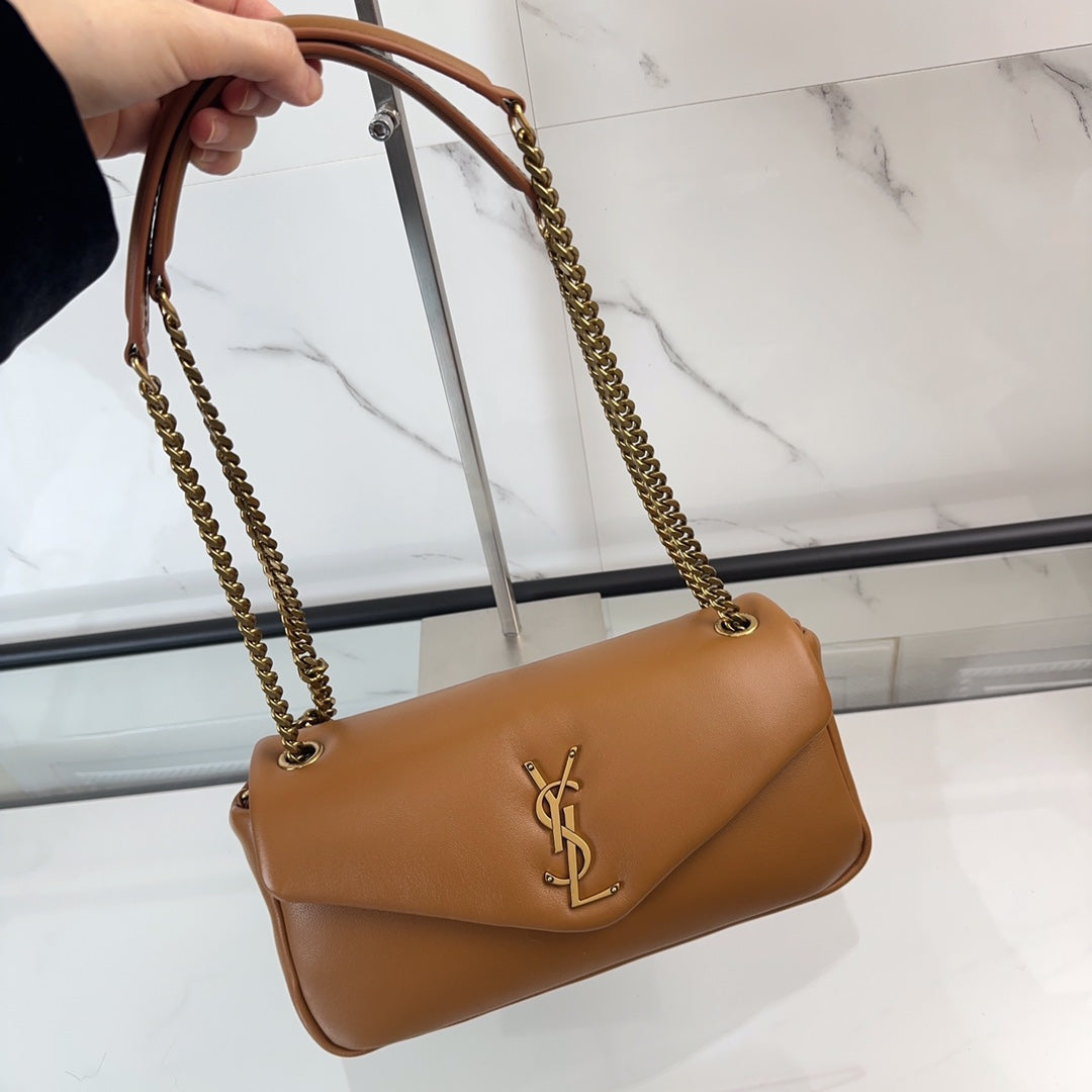 YSL Calypso Small In Plunged Lambskin