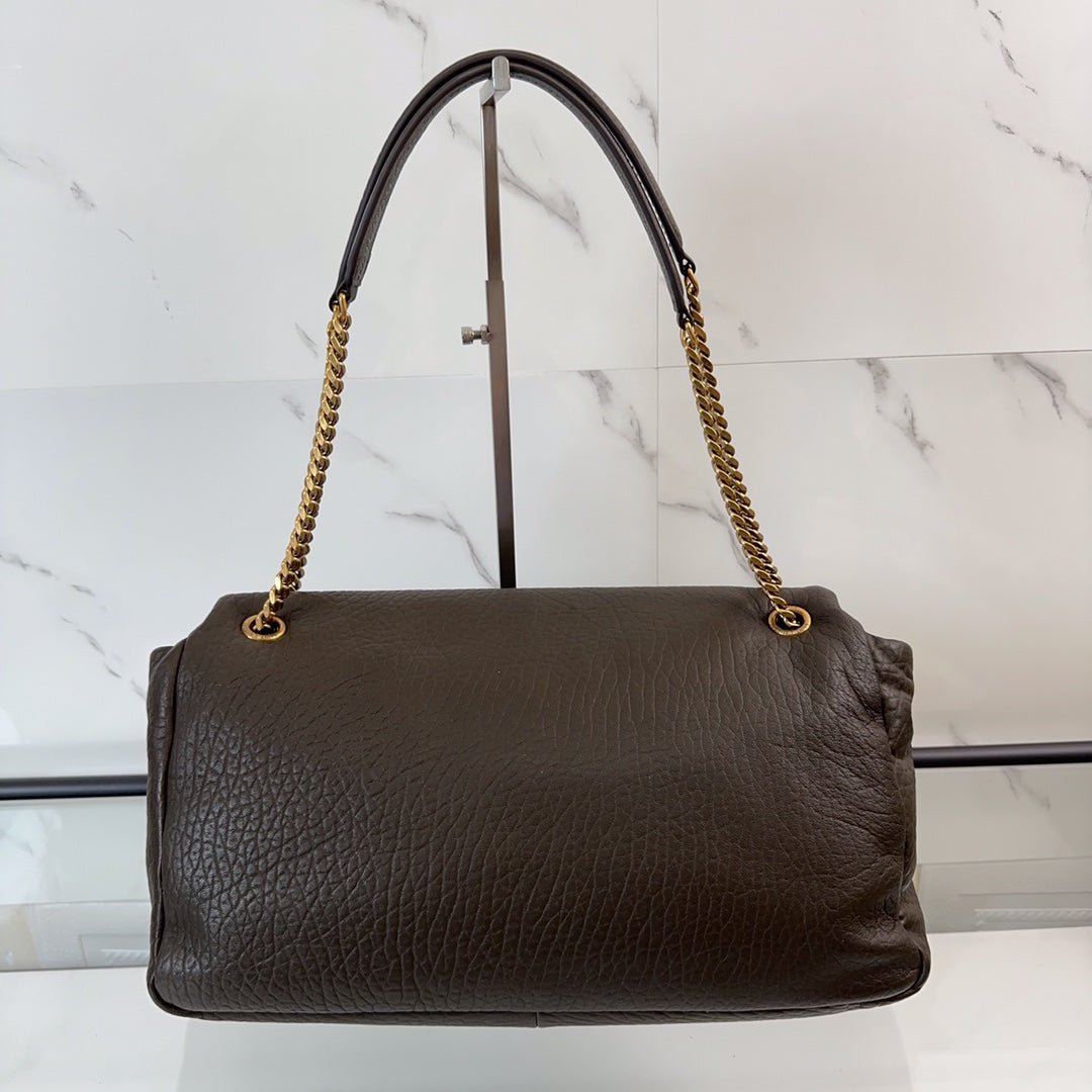 YSL Calypso Large In Grained Lambskin