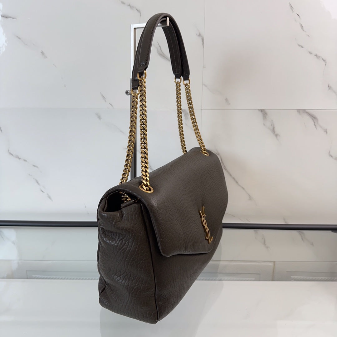 YSL Calypso Large In Grained Lambskin