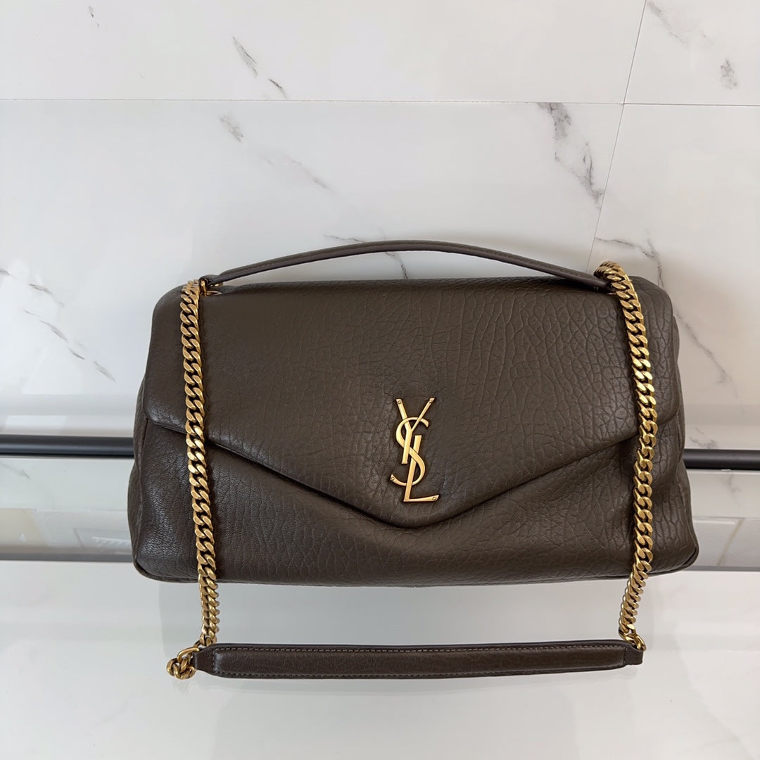 YSL Calypso Large In Grained Lambskin