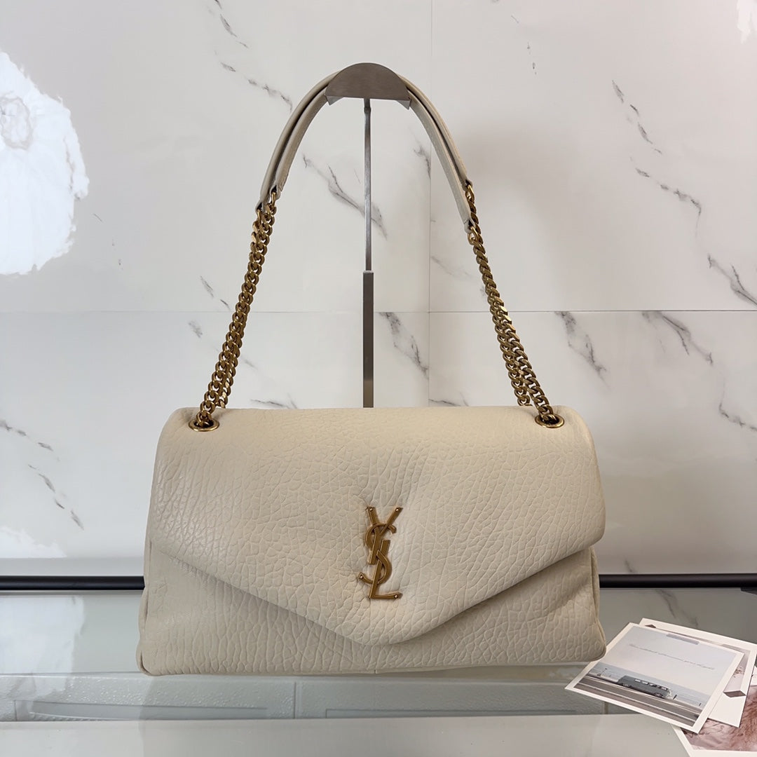 YSL Calypso Large In Grained Lambskin