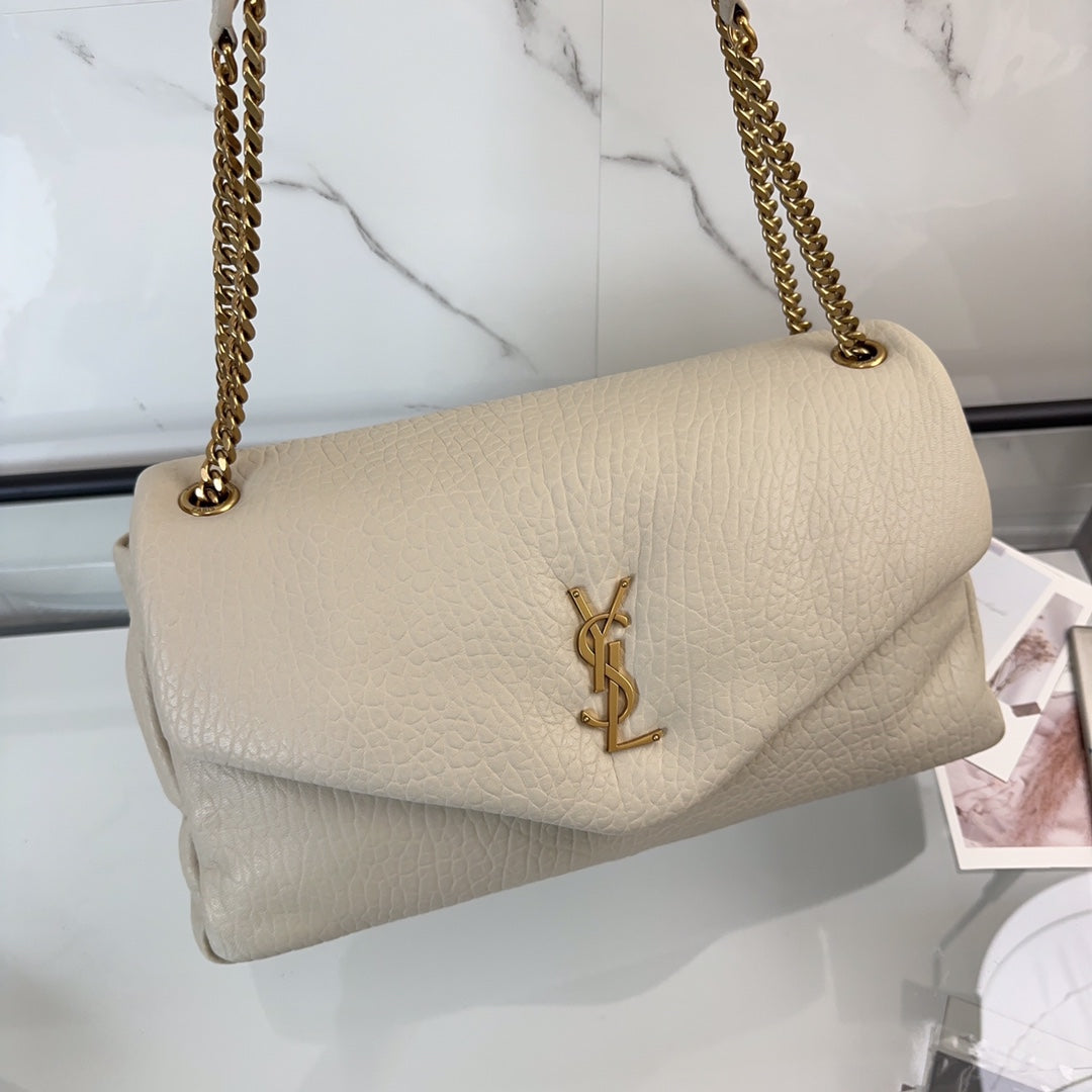 YSL Calypso Large In Grained Lambskin
