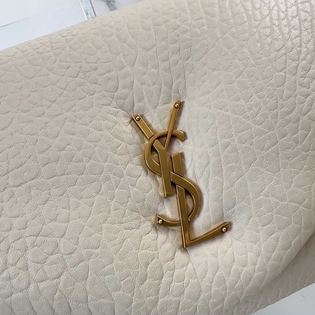YSL Calypso Large In Grained Lambskin