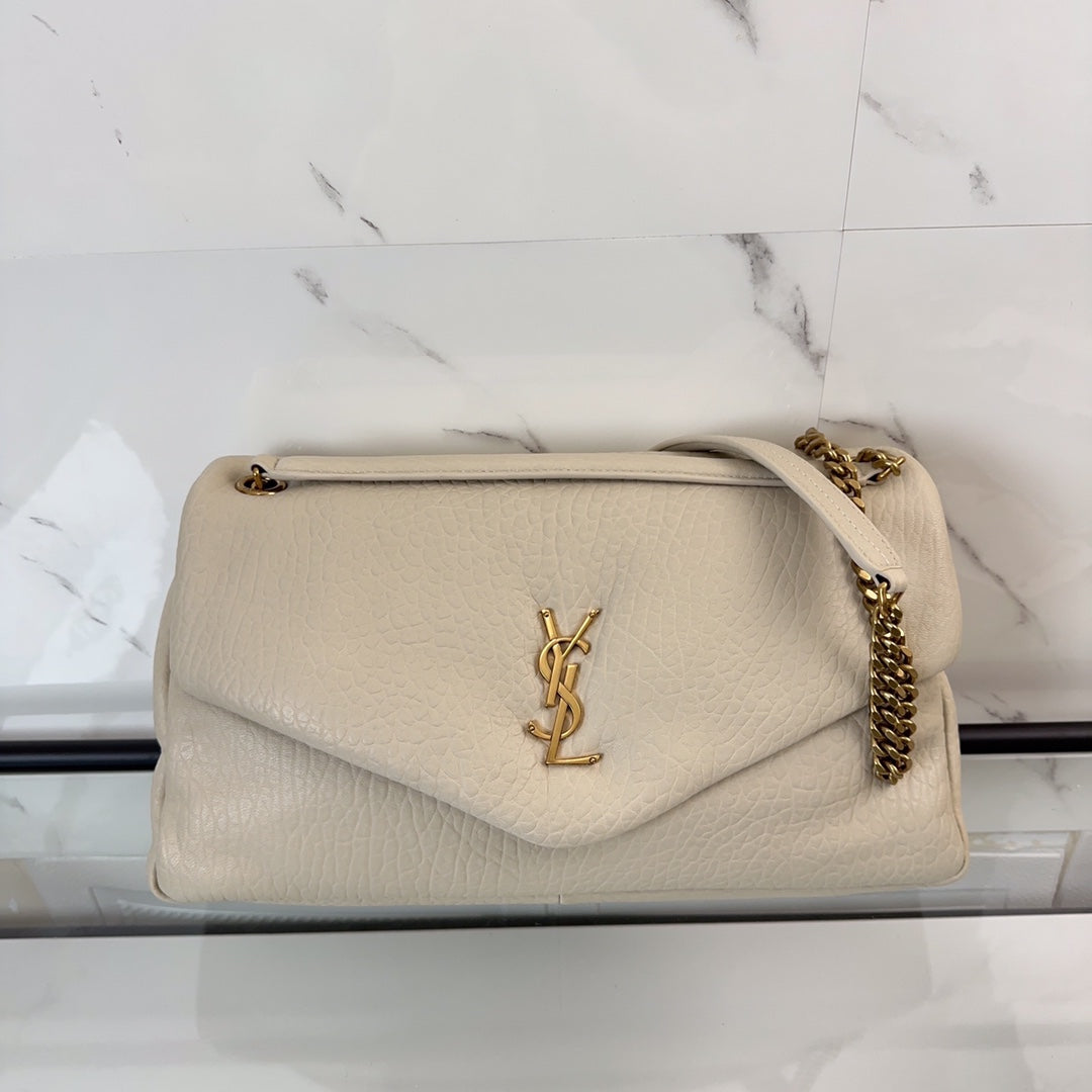 YSL Calypso Large In Grained Lambskin