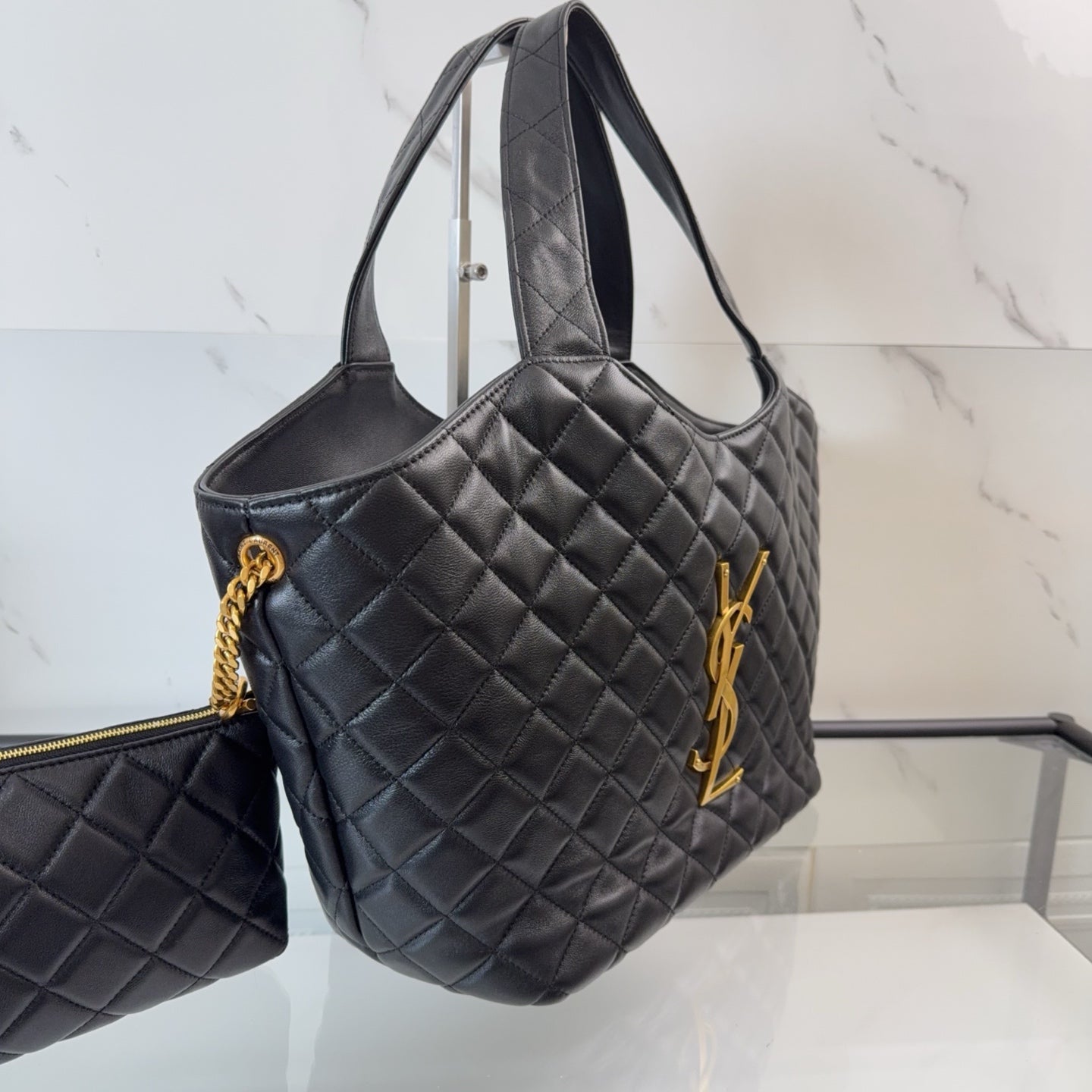 YSL ICARE Medium in quilted nappa