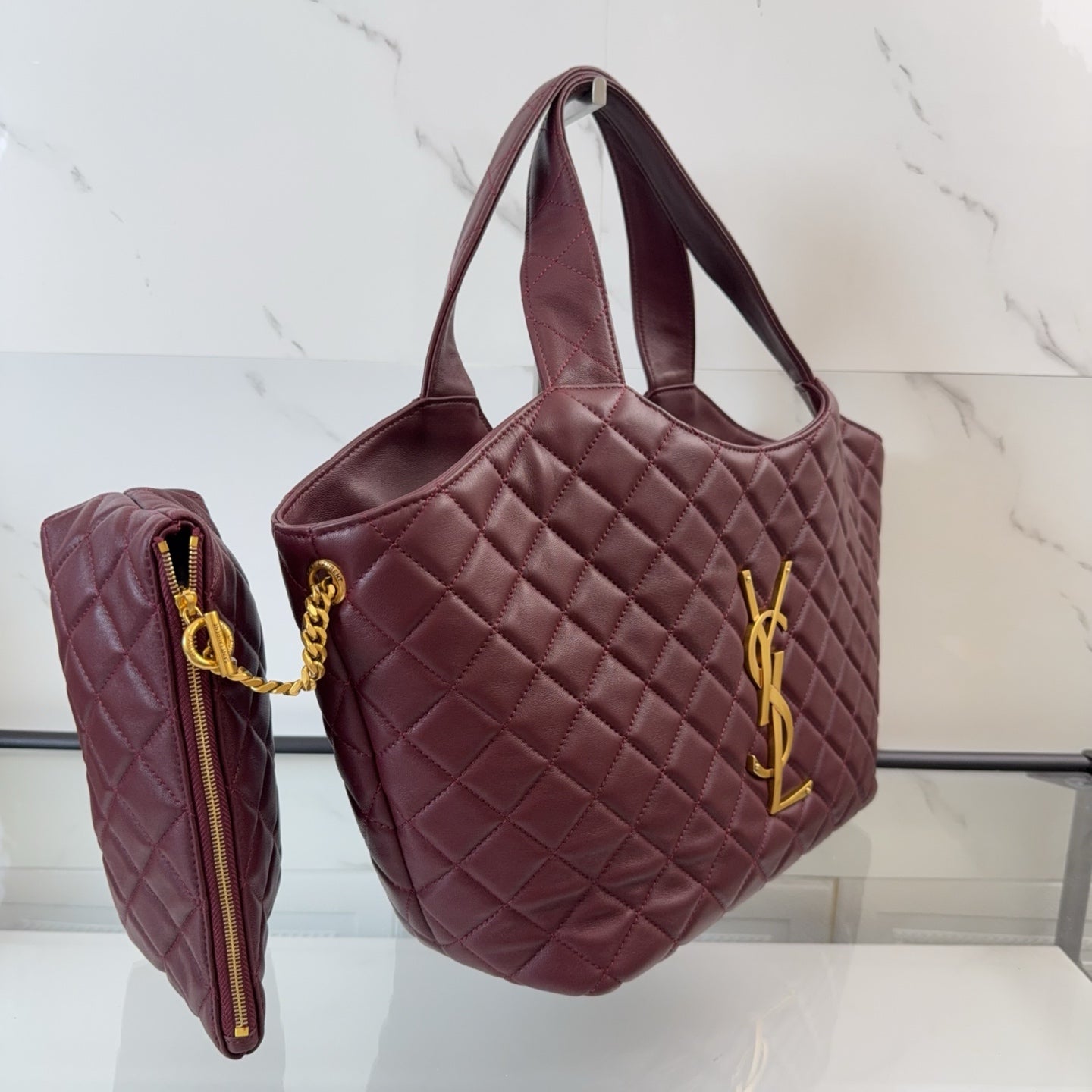 YSL ICARE Medium in quilted nappa