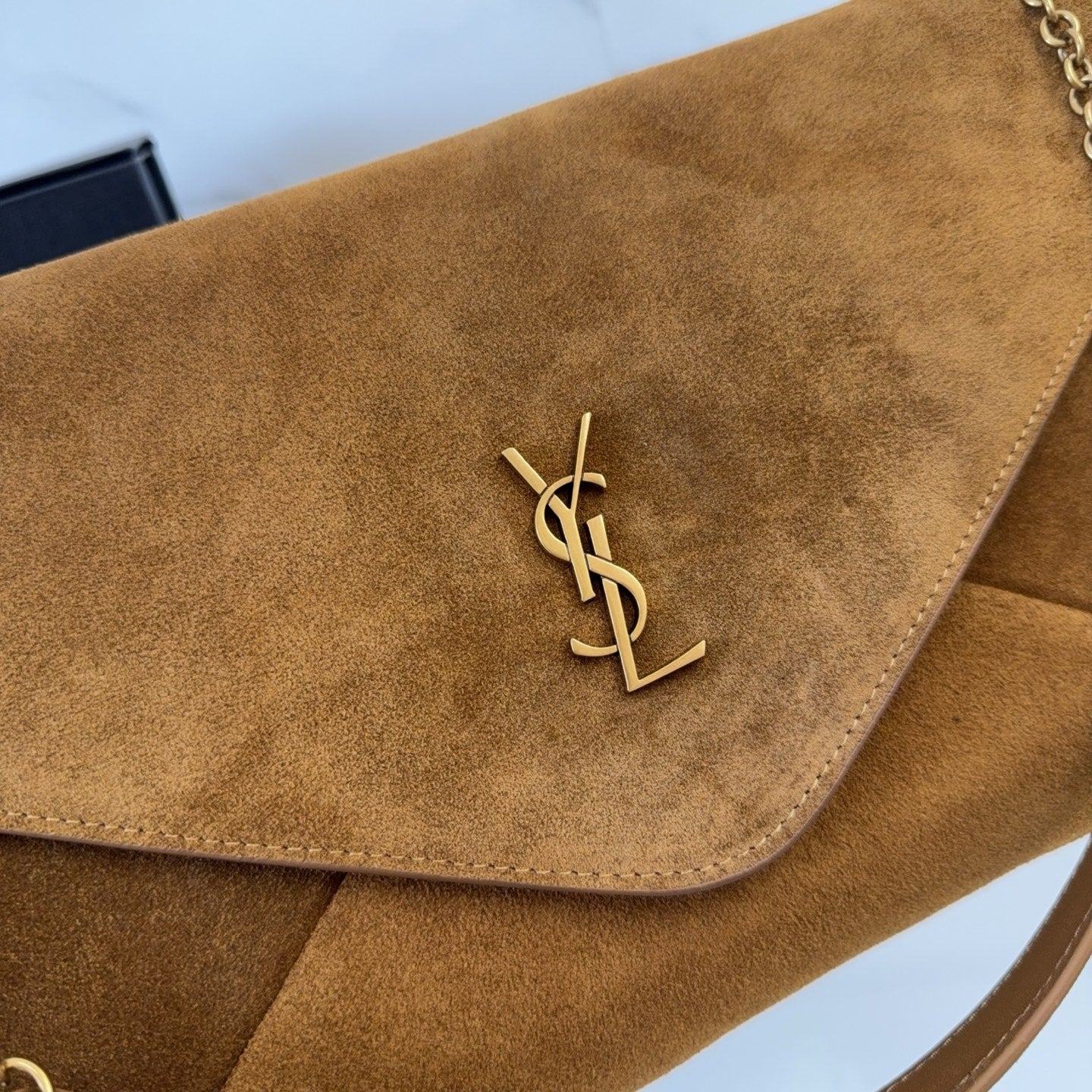 YSL CASSANDRE XXL envelope pouch on chain