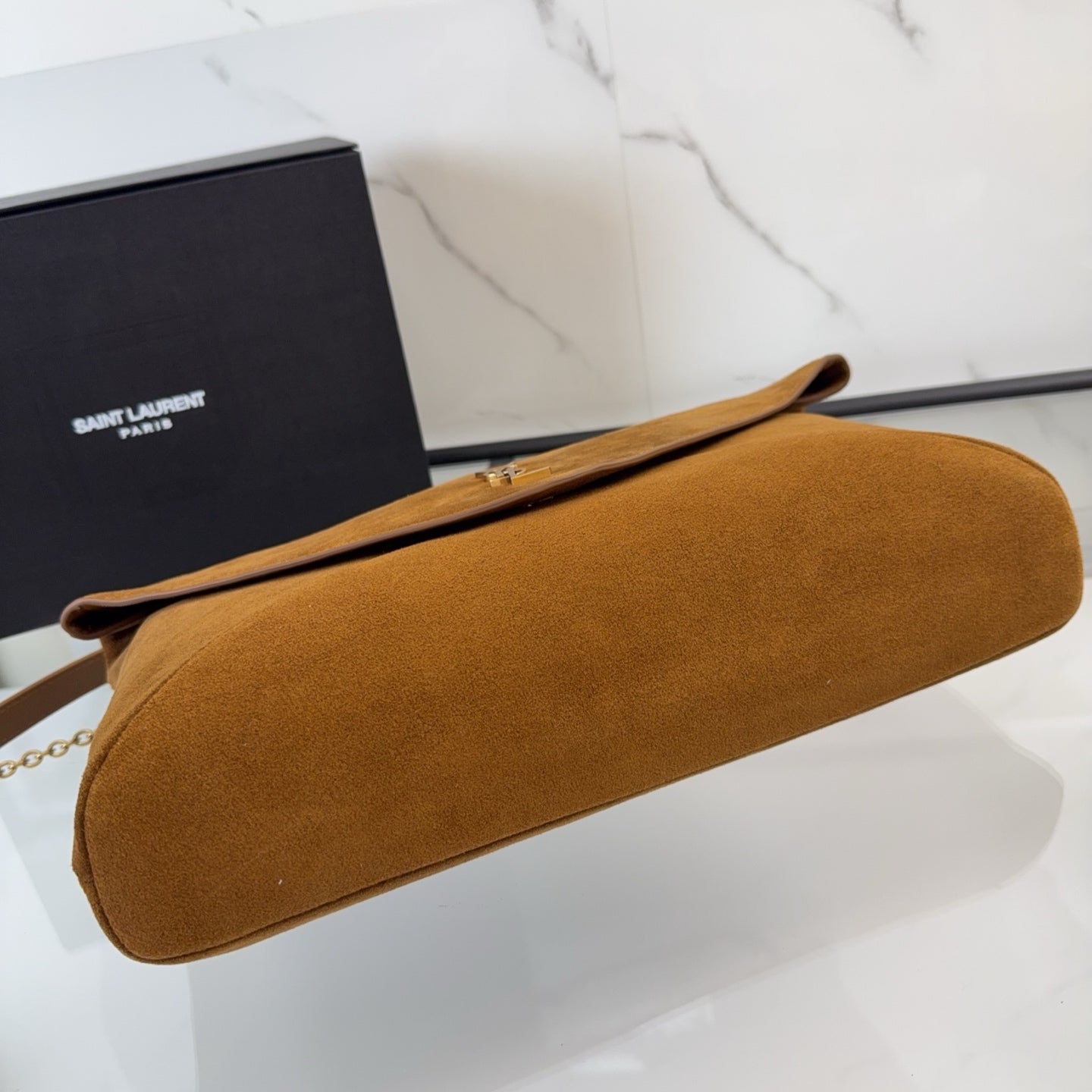 YSL CASSANDRE XXL envelope pouch on chain