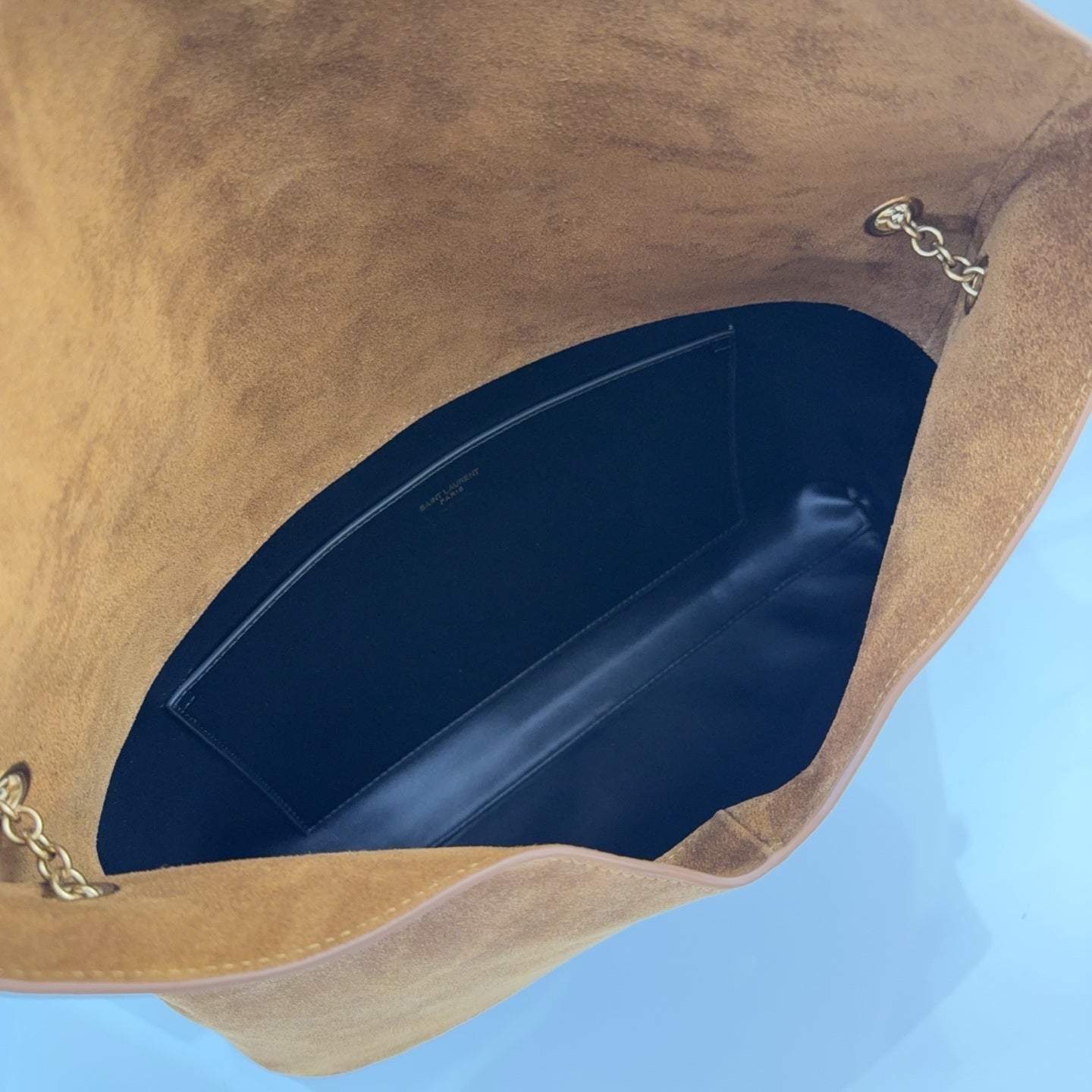 YSL CASSANDRE XXL envelope pouch on chain