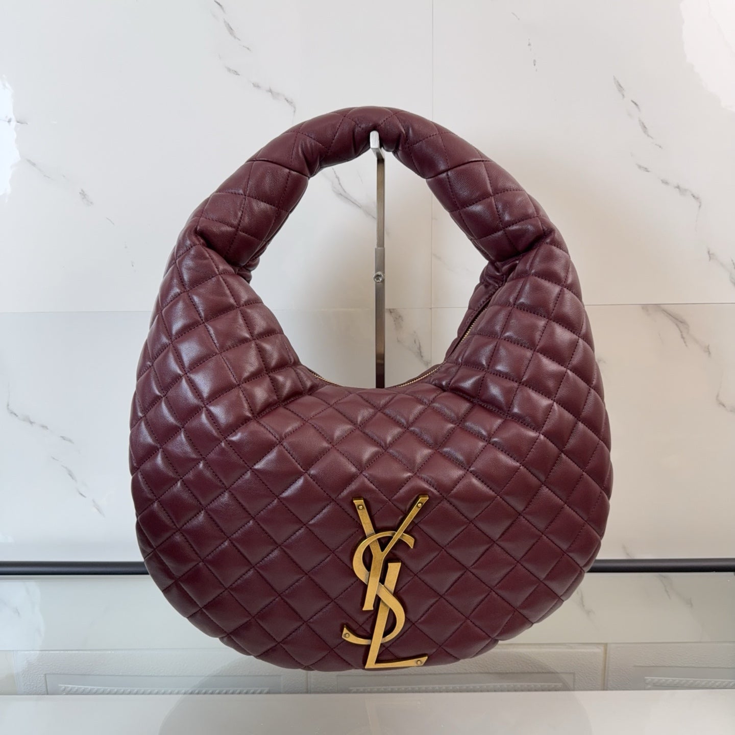 YSL ICARE hobo in quilted nappa in Black