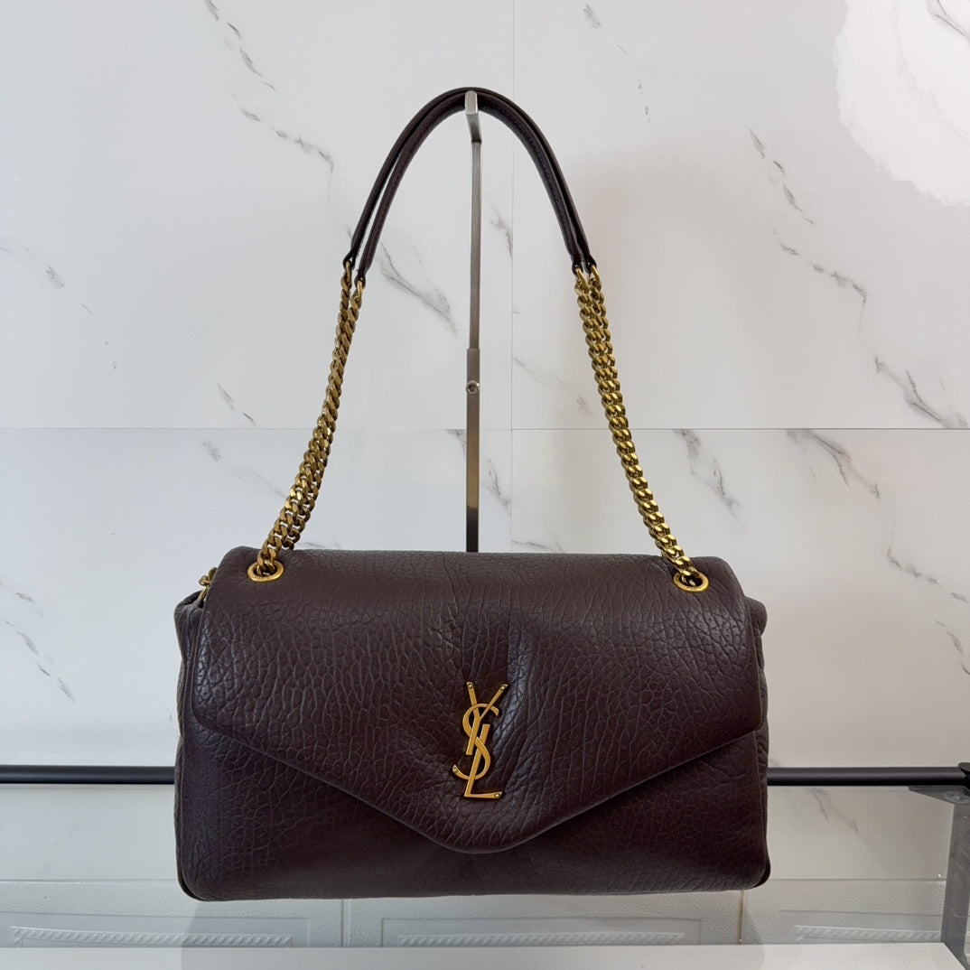 YSL Calypso large in grained lambskin