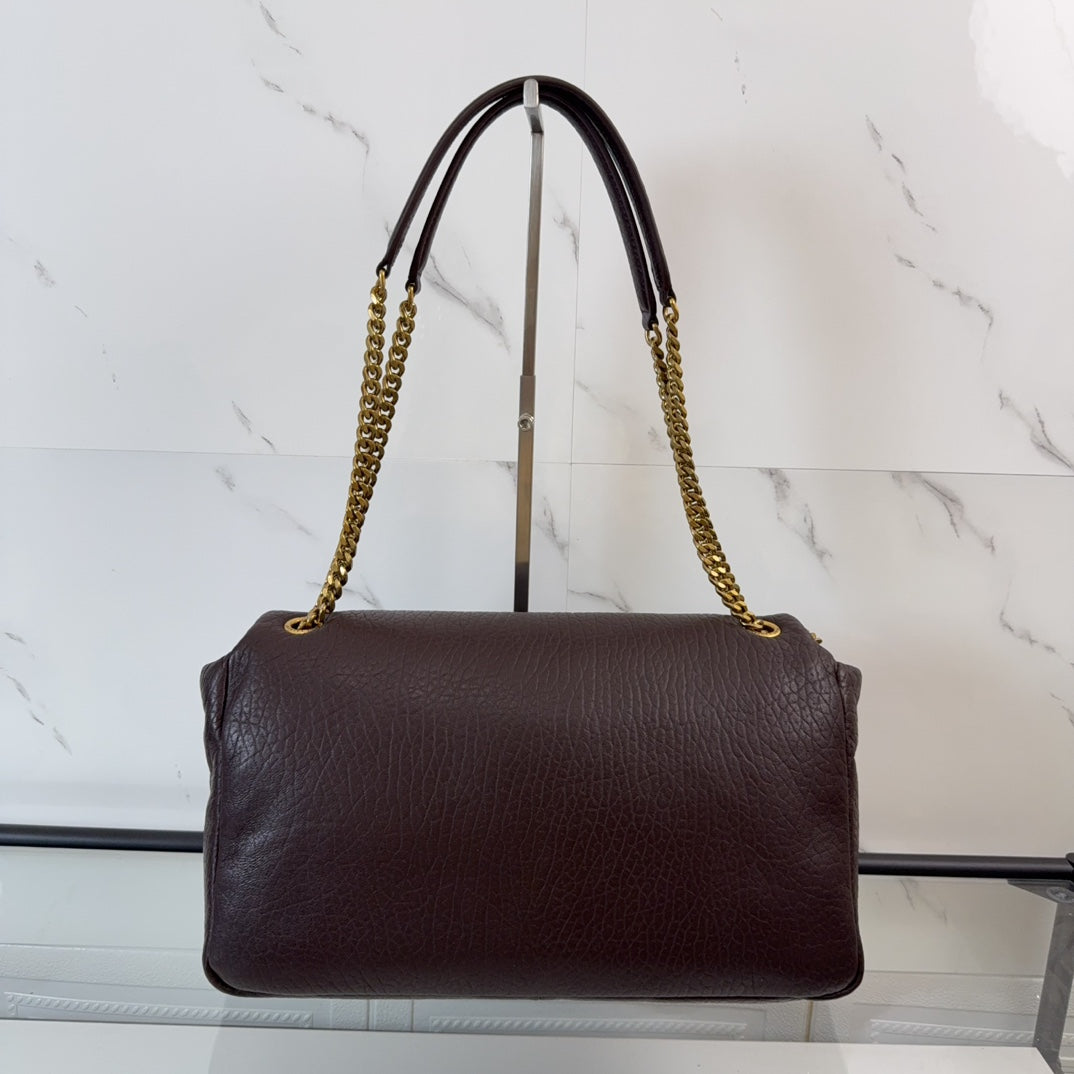 YSL Calypso large in grained lambskin