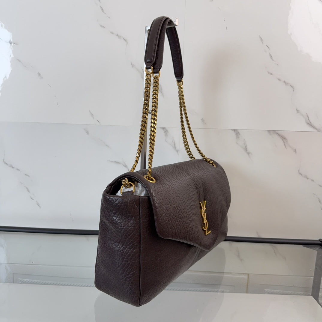 YSL Calypso large in grained lambskin