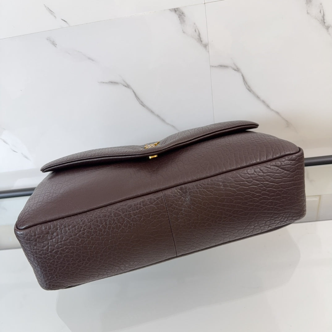 YSL Calypso large in grained lambskin