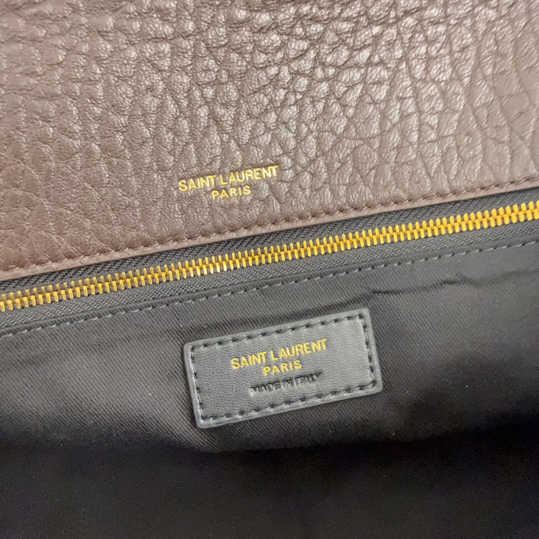 YSL Calypso large in grained lambskin