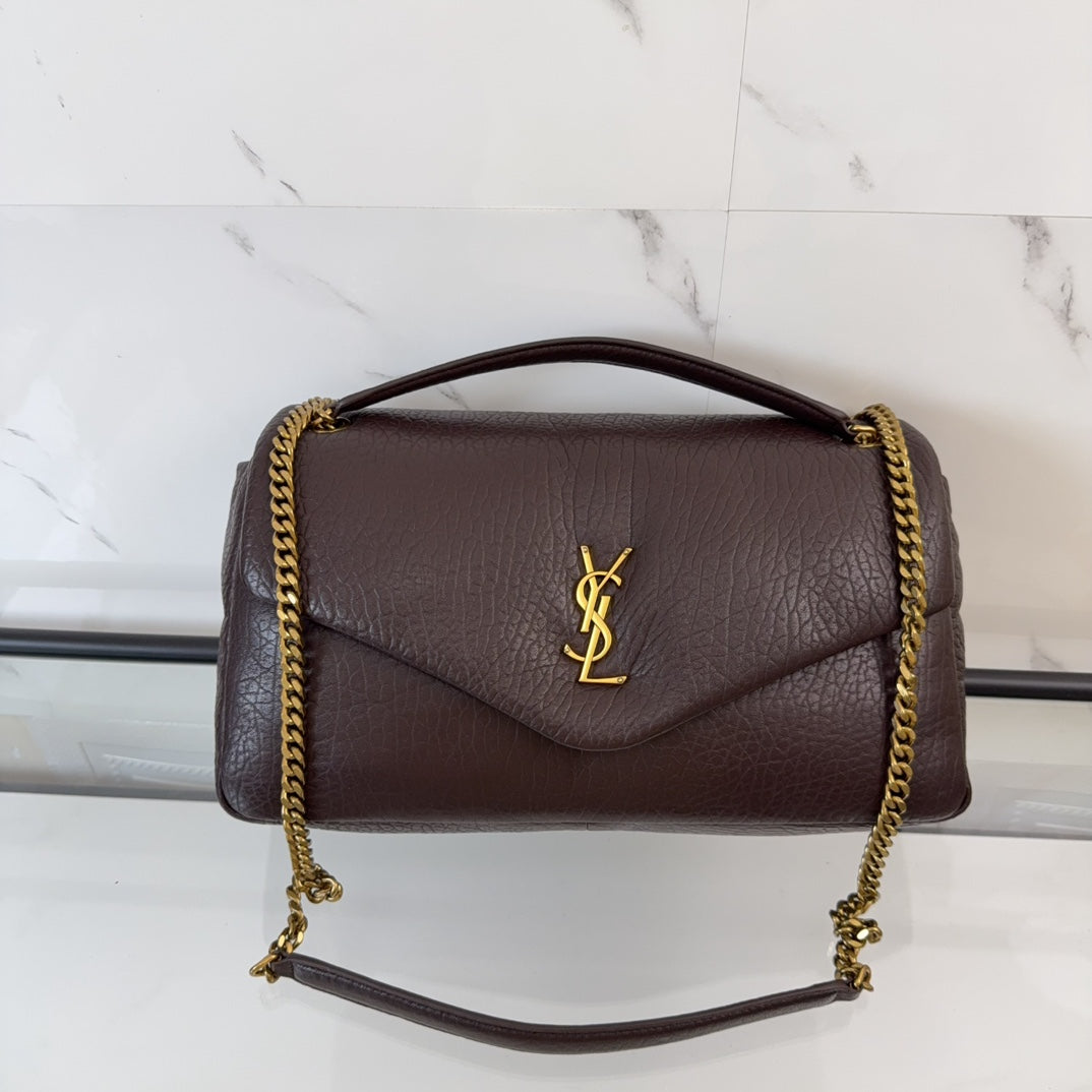 YSL Calypso large in grained lambskin