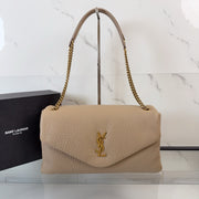 YSL Calypso large in grained lambskin