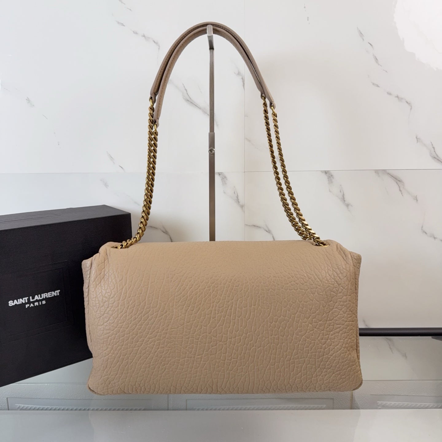 YSL Calypso large in grained lambskin