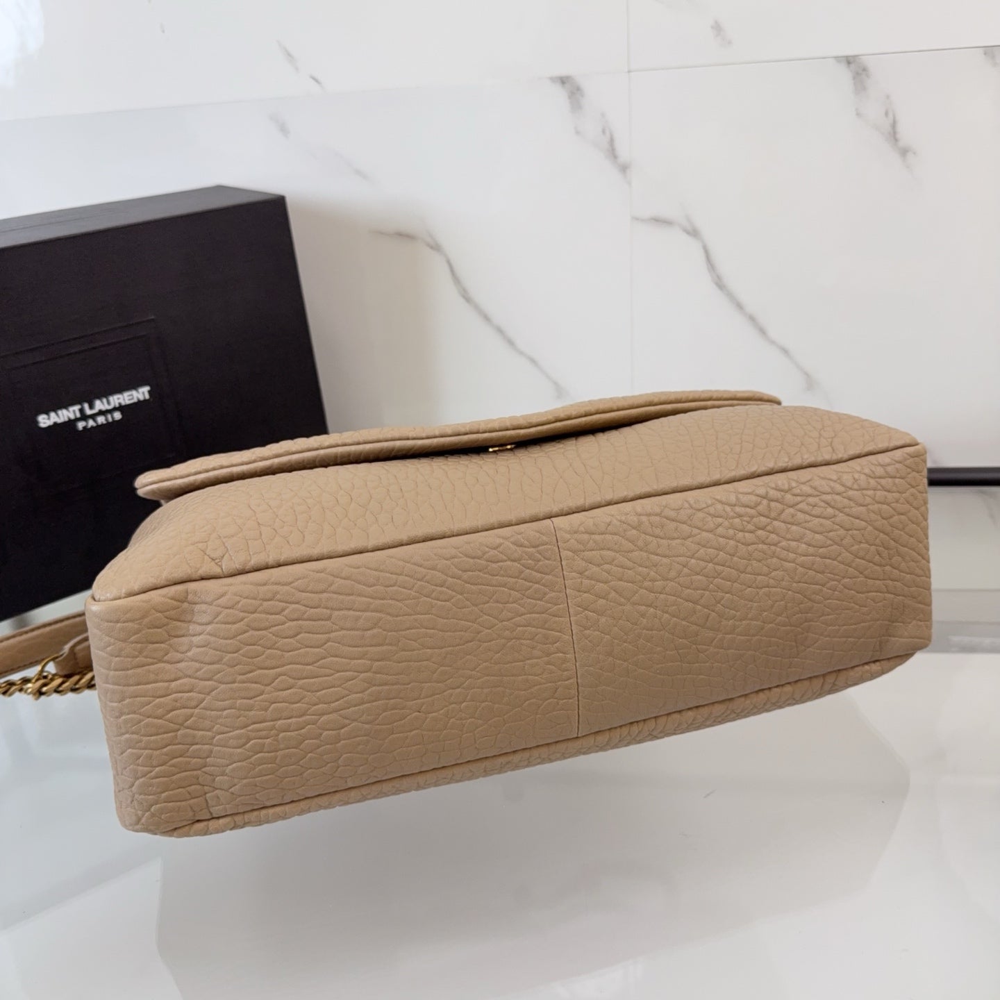 YSL Calypso large in grained lambskin